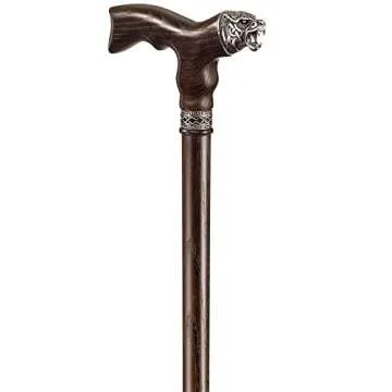 Asterom Handmade Celtic Walking Cane for Men - Bear - Cool Wood Cane Stylish Walking Stick