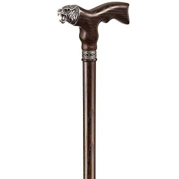Asterom Handmade Celtic Walking Cane for Men - Bear - Cool Wood Cane Stylish Walking Stick