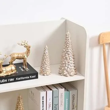 AOMOONOA Christmas Tree Figurines - Elegant Winter Decor