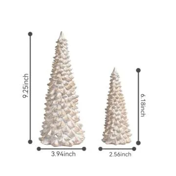 AOMOONOA Christmas Tree Figurines - Elegant Winter Decor