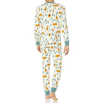 Amazon Essentials Disney | Marvel | Star Wars Men's Snug-Fit Pajama Sleep Sets, Pooh Holiday Forest ...