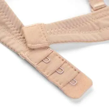 Sexy Code 1701 Womens Low Plunge Push Up Bra with Clear Straps Low Cut Convertible Underwire Padded Cleavage Bra(D013-Beige-36C)