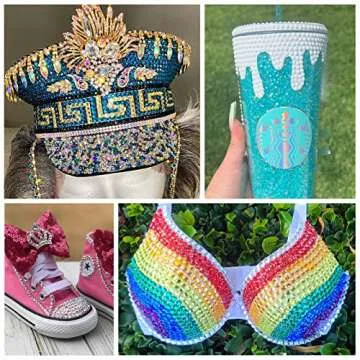 Briskbloom 4500PCS Resin Flatback Rhinestone, 2mm 3mm 4mm 5mm 6mm AB Iridescent Flatback Rhinestones for Tumblers, Nails Art, Mugs, Bottles, Craft Decoration, Loose Bling Glitter Gem Stone