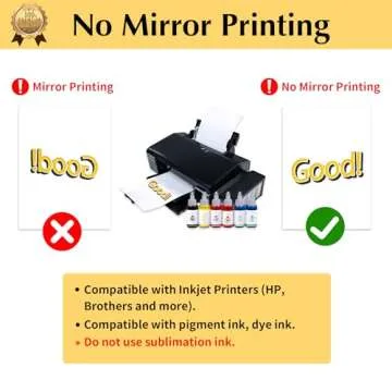 TransOurDream Upgraded Iron on Heat Transfer Paper for T Shirts (8.5x11'', 15 Sheets) Iron-on Transfers Paper for Light Fabric Printable Heat Transfer Vinyl for Inkjet Printer (TOD-4-15)