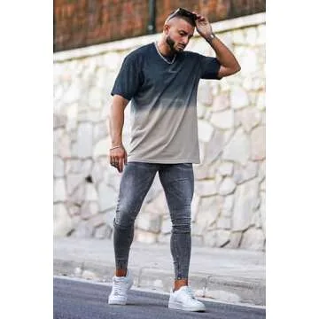 GINGTTO Mens Grey Jeans Slim Fit Stretch,Skinny Jeans Men Designer Casual Jeans for Men 30