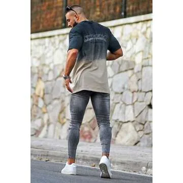 GINGTTO Mens Grey Jeans Slim Fit Stretch,Skinny Jeans Men Designer Casual Jeans for Men 30