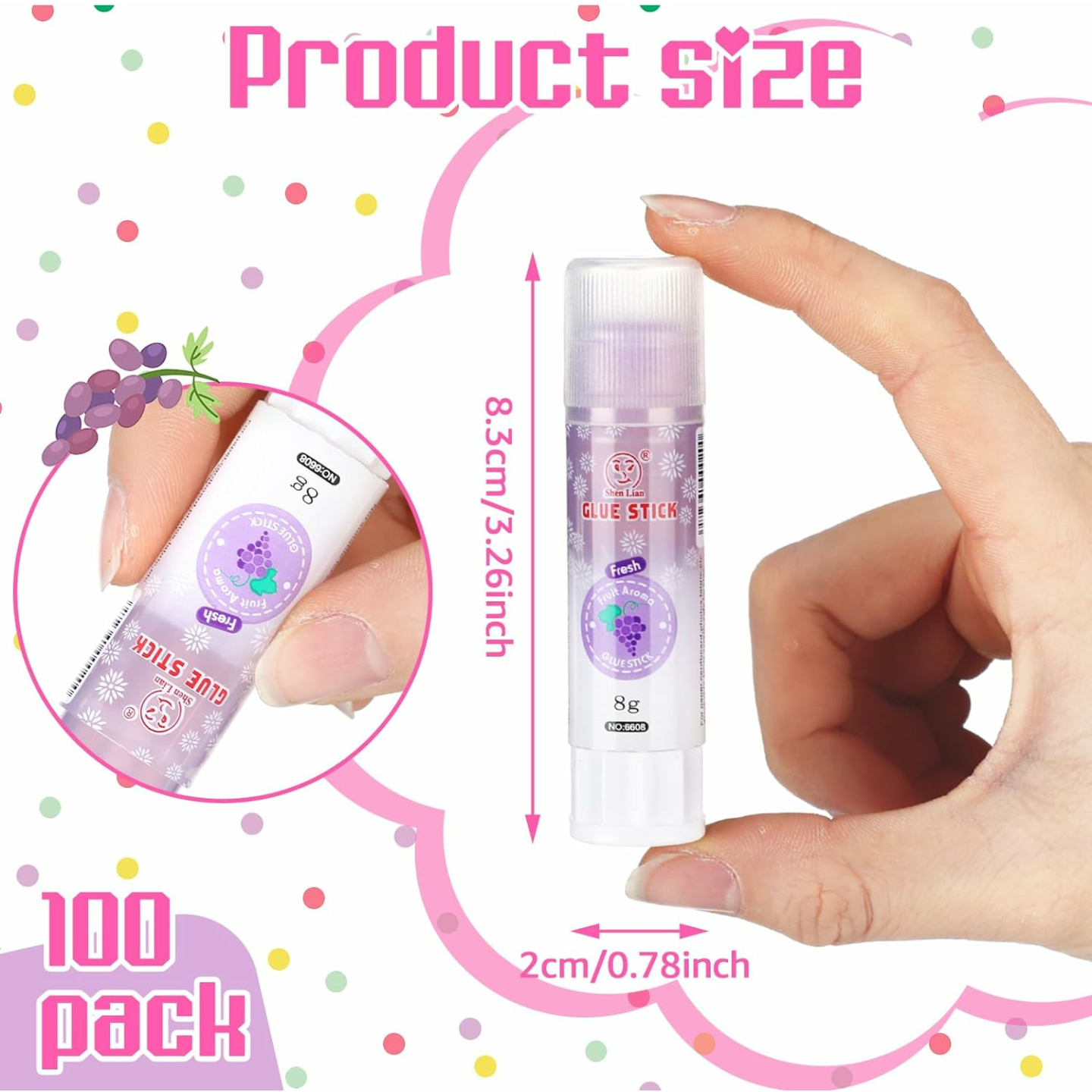 Colored Glue Sticks for Arts and Crafts - 60 Pcs