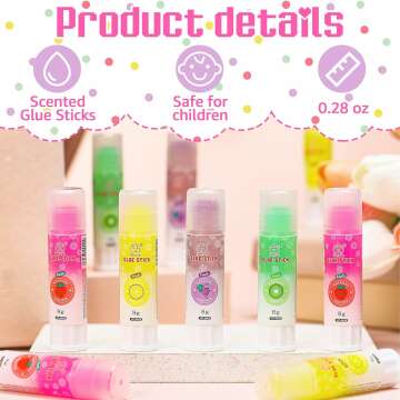 Colored Glue Sticks for Arts and Crafts - 60 Pcs