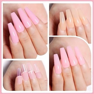 AIMEILI Soak Off U V LED Hema Free Nude Gel Nail Polish Natural Sheer Pink Nail Polish Gel Set Of 4pcs X 10ml - Kit Set 17