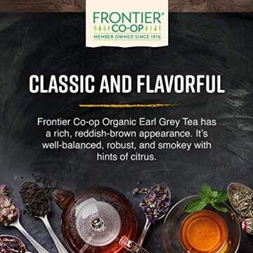 Frontier Organic Earl Grey Tea - Premium Loose Leaf Tea