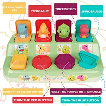 Baby Pop Up Toy- Colorful Cause and Effect Toys for Babies 12 Months Montessori Toy Toddler Infant T...