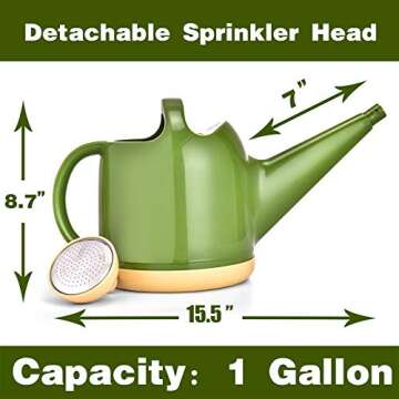 NOBONDO Watering Can 1 Gallon with Sprinkler Head for Plants