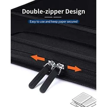 Sooez Heavy Duty Accordion File Organizer with Hidden Handle, Portable 12 Pockets Expanding File Folders, Cloth Monthly Bills Receipt Organizer for Letter/A4, School Classroom Home & Office Supplies