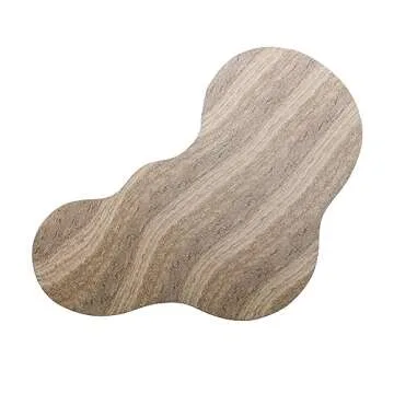 Elegant Slab Faux Travertine Coffee Table - Handmade Design