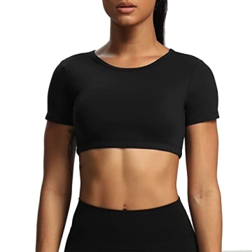 Stylish Aoxjox Short Sleeve Crop Top for Women