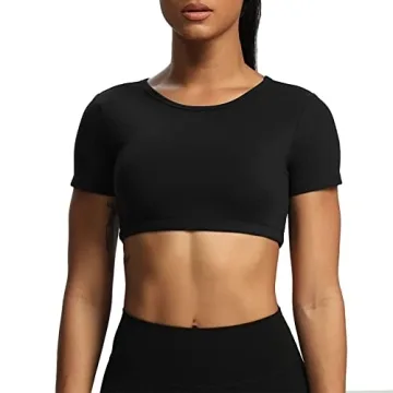 Stylish Aoxjox Short Sleeve Crop Top for Women