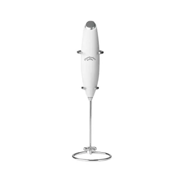 Chamberlain Coffee White Milk Frother - Handheld Frother for Coffee, Matcha, Hot Chocolate and Drink...