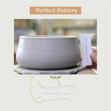OUTPOST POTTERY Profile Ribs - Precision Pottery Rib Tools Made W/Durable PLA for Consistent Shapes, Floating Designs & Accurate Craft - Texture & Trimming Tools (Tulip 8 &10cm)