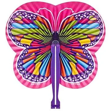 ArtCreativity Butterfly Folding Fans for Kids - 12 Pack