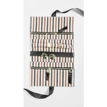 Bag-all My Bling Bling Jewelry Roll, Natural/Black, One Size