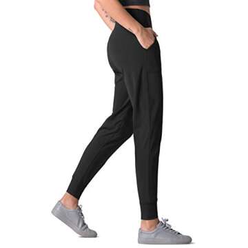 Dragon Fit Joggers for Women with Pockets,High Waist Workout Yoga Tapered Sweatpants Women's Lounge Pants (X-Large, Joggers78-Black)