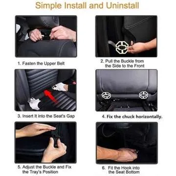 Backseat Car Organizer, PU Leather Car Seat Back Organizer Travel Storage Bag Holder Pocket Kick Mats Back Seat Protector Car Back Seat Organizer for Kids, Universal Car Travel Accessories