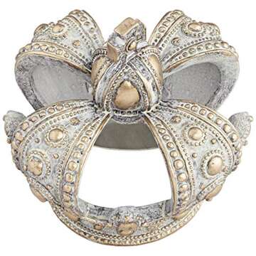 Kensington Hill Antique White Wash 6 3/4" High Crown Sculpture