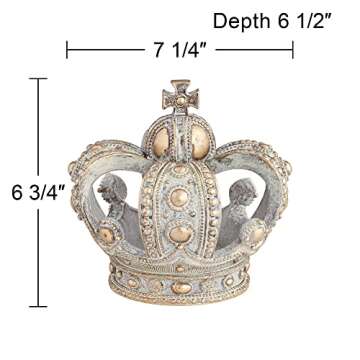 Kensington Hill Antique White Wash 6 3/4" High Crown Sculpture