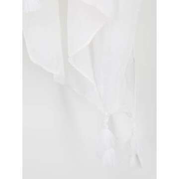 Breezy Lane Kimonos for Women White Swimsuit Coverups Bikini Beach Coverup Bathing Suit Summer Travel Vacation