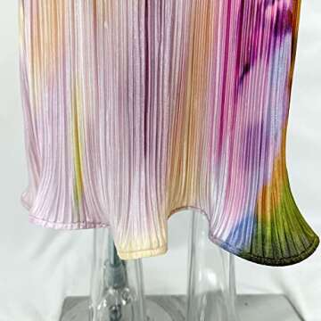 Jelly Brynn Cowl Neck Printed Plisse Maxi Dress Sleeveless Tank Dress Summer Beach Dresses