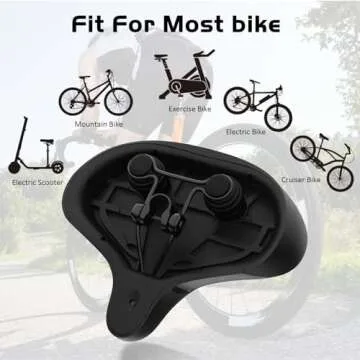 Twomaples Extra Wide Bicycle Seat for All Biking Needs