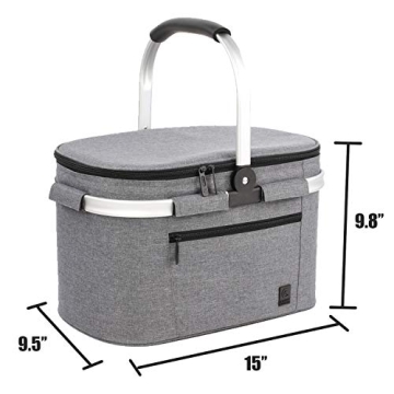 ALLCAMP Insulated Picnic Basket - Stylish & Functional Cooler