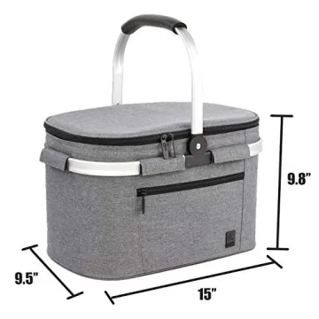 ALLCAMP Insulated Picnic Basket - Stylish & Functional Cooler