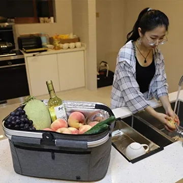 ALLCAMP Insulated Picnic Basket - Stylish & Functional Cooler