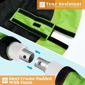 TURFEE 40" Saucer Tree Swing for Kids - 700Lb Weight Capacity, 900D Waterproof Oxford Fabric Platform Swing Seat with Adjustable Ropes for Kids Playground Outdoor Activity Backyard Fun (Rainbow)