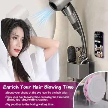 AZXYI Silicone Suction Cup Phone Mount, Magnetic Silicone Suction Phone Case Stand, Hands Free Mirror Shower Phone Holder, Perfect for Selfies and Videos Creators (Light Pink)