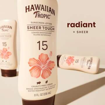 Hawaiian Tropic Sheer Touch Ultra Radiance Lotion Sunscreen SPF 15, 8oz | Hawaiian Tropic Sunscreen ...