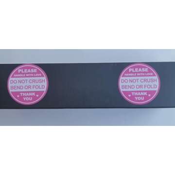 300 Pink Round Do Not Crush Labels for Shipping