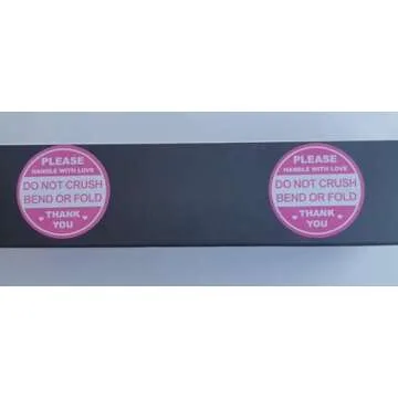 300 Pink Round Do Not Crush Labels for Shipping