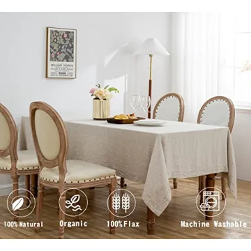 Elegant Linen Tablecloth for Dining and Events 55" x 55"