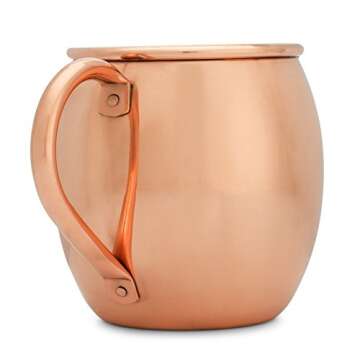 Copper Mules Moscow Mule Copper Mugs Set of 2 Handcrafted - Classic Riveted Handles – Holds 16oz