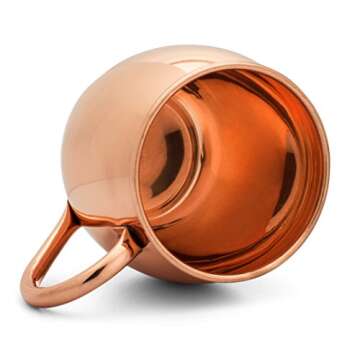 Copper Mules Moscow Mule Copper Mugs Set of 2 Handcrafted - Classic Riveted Handles – Holds 16oz