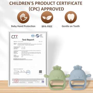 Socub Silicone Teething Mitten for Babies 3-12 Months