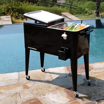 Permasteel 80-Qt Retro Outdoor Rolling Cooler