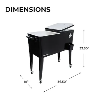 Permasteel 80-Qt Retro Outdoor Rolling Cooler