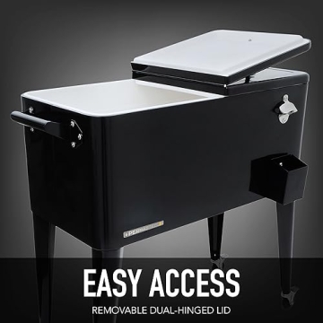 Permasteel 80-Qt Retro Outdoor Rolling Cooler