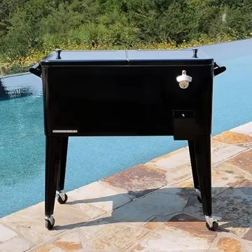 Permasteel 80-Qt Retro Outdoor Rolling Cooler