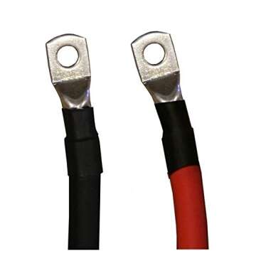 4/0 AWG Gauge Red + Black Pure Copper Battery Inverter Cables Solar, RV, Car, Boat 12 in 3/8 + 5/16 in Lugs