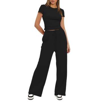 Darong Women's Cozy Two Piece Lounge Set - Stylish Comfort