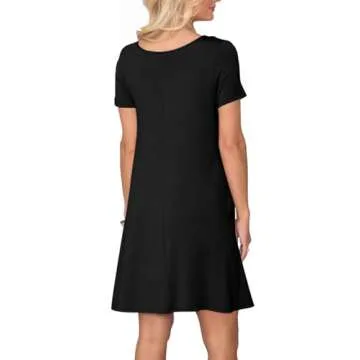 Lionstill Women's Casual T-Shirt Swing Dress for Summer
